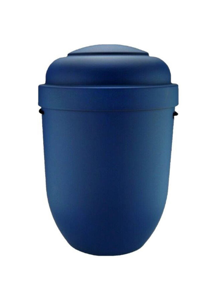 Naturfaser Urne hellblau – D62