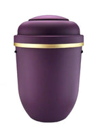 Naturfaser Urne mit Kontur und Goldring