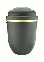 Naturfaser Urne mit Kontur und Goldring