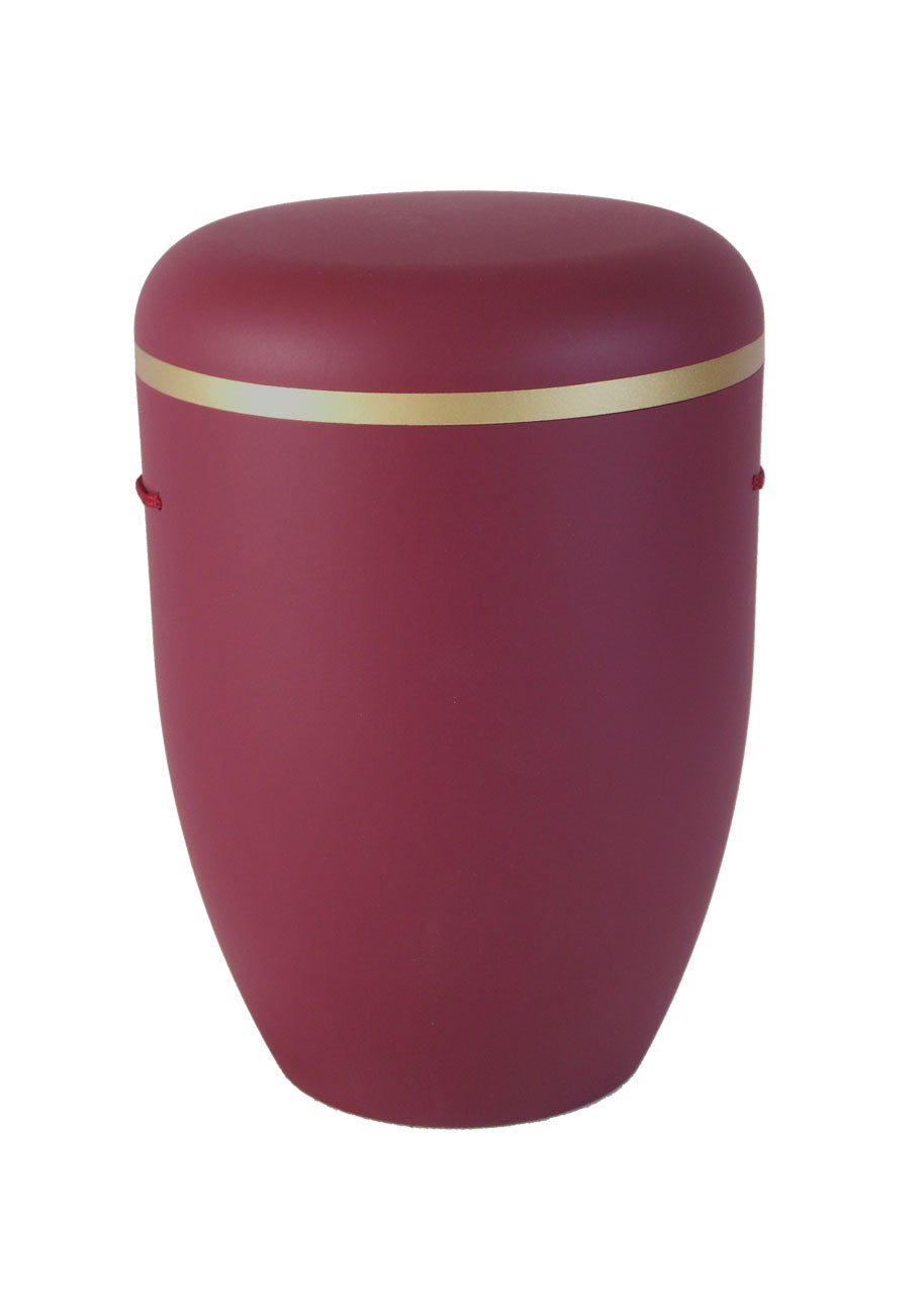 Naturfaser Urne mit Goldring