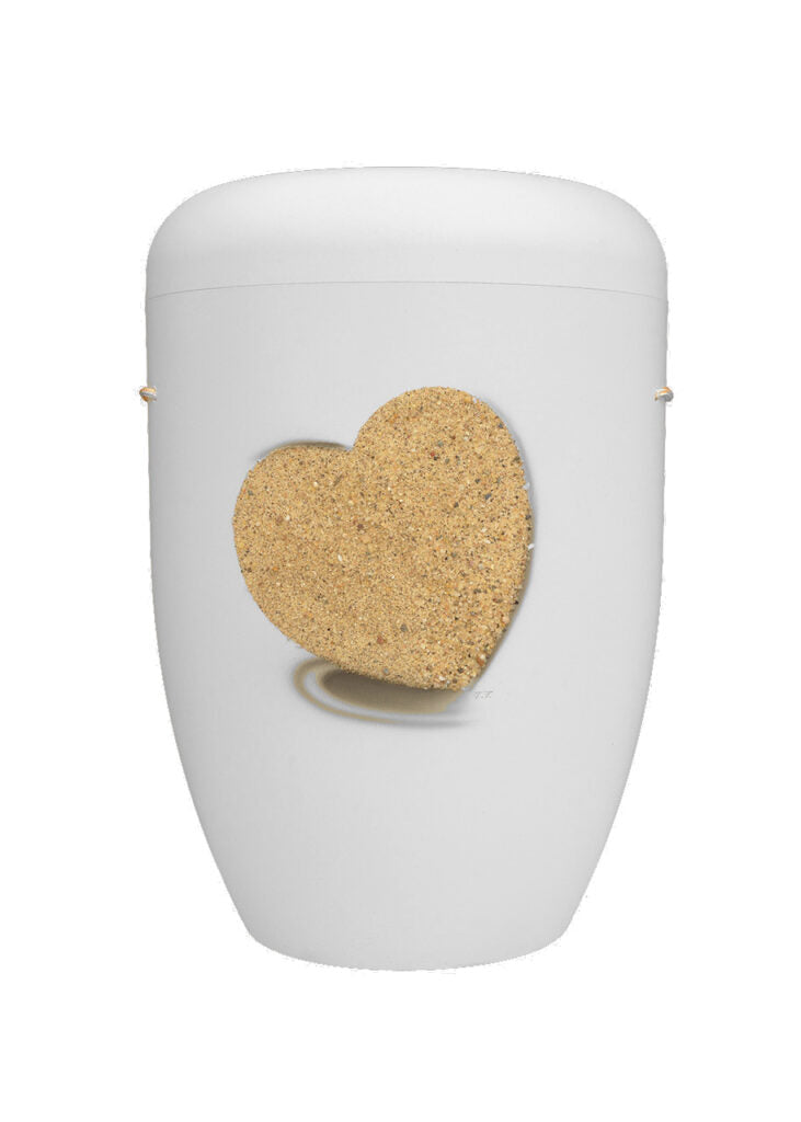 Naturfaser Urne mit Sandherz
