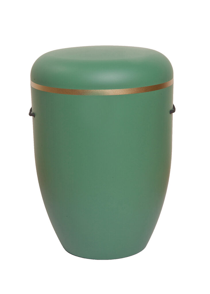 Naturfaser Urne mit Goldring