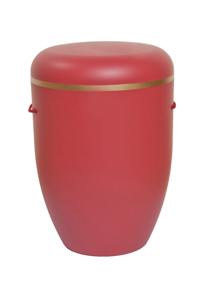 Naturfaser Urne mit Goldring