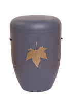 Naturfaser Urne mit Ahornblatt in gold