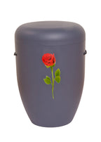 Naturfaser Urne mit Rose, handgefertigt
