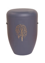 Naturfaser Urne mit Trauerbaum in gold