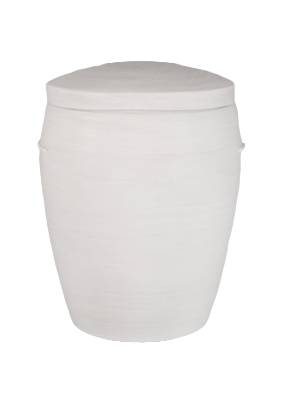 Bambus Urne weiß meliert – Nr. 31